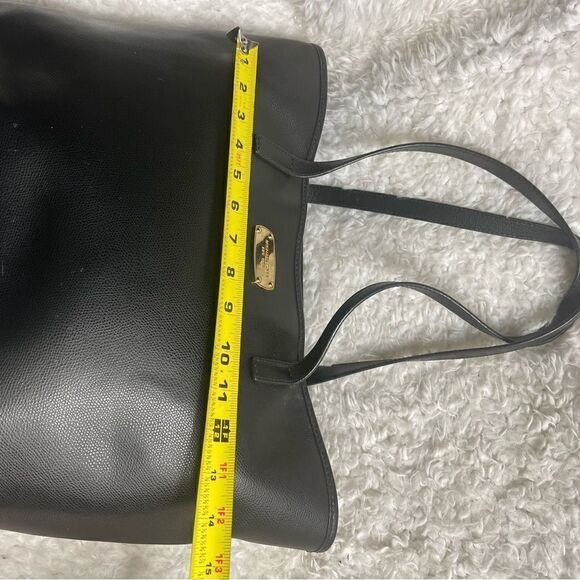 Michael Kors Jet Set  Leather Black textured Travel tote bag gold tone H… - Picture 8 of 16